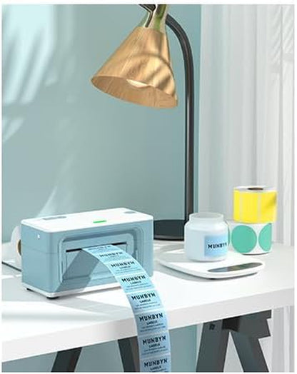 2.25"X1.25" Thermal Sticker Labels, Blue Self-Adhesive Barcode Label Paper for Direct Thermal Printer and Business, Multi-Purpose Rectangle Address Shipping Mailing Stickers,1000 Sheets/Roll