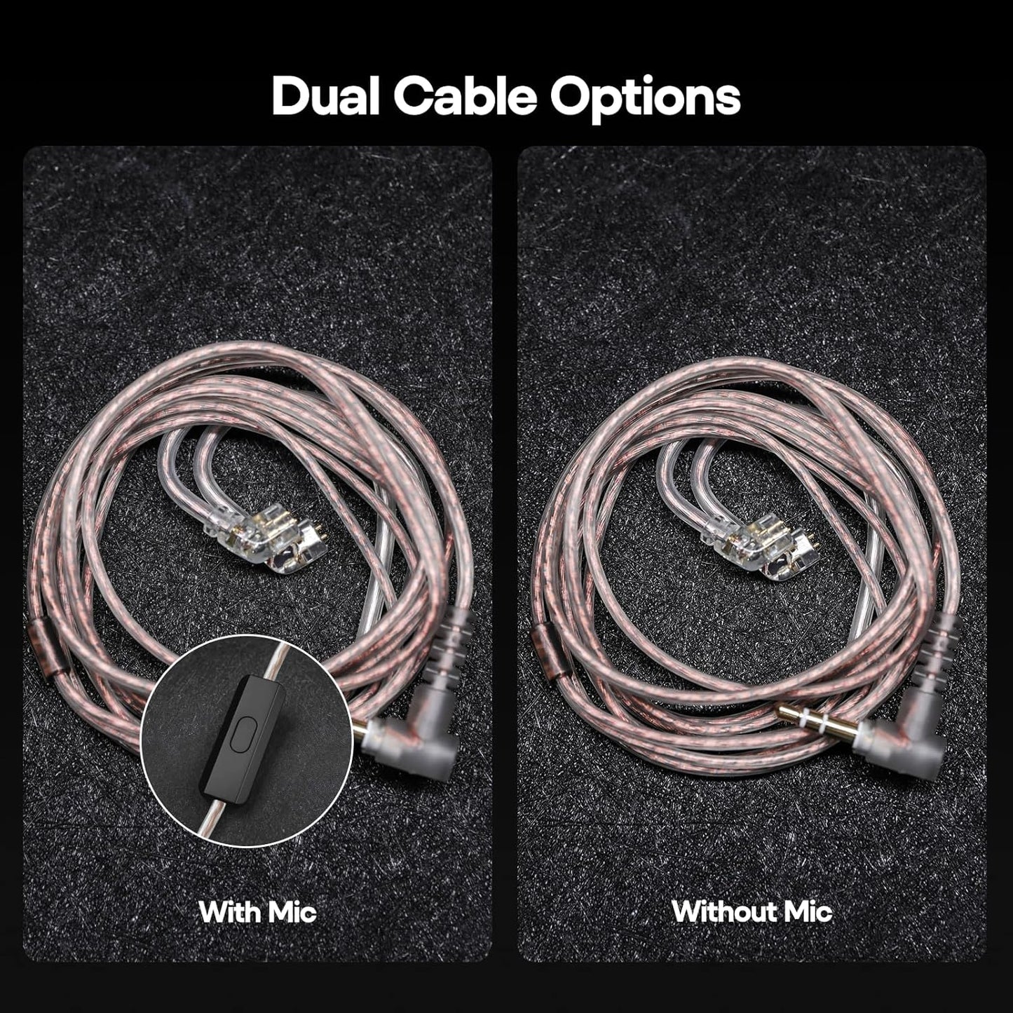 KZ ZSN Pro Dual Driver 1BA+1DD Hybrid Metal Earphones Hifi In-Ear Monitor with Detachable Recessed 2Pin Cable, Zin Alloy Panel (Without Mic, Black)