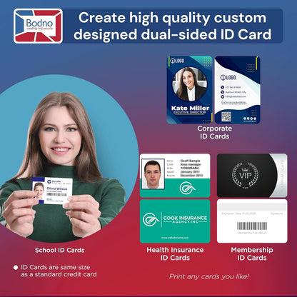 Fargo HDP5000 Dual Sided ID Card Printer & Complete Supplies Package with Bronze Edition Software