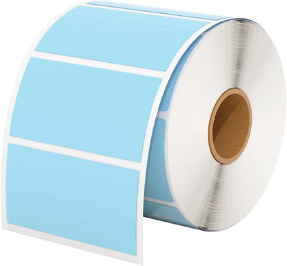 2.25"X1.25" Thermal Sticker Labels, Blue Self-Adhesive Barcode Label Paper for Direct Thermal Printer and Business, Multi-Purpose Rectangle Address Shipping Mailing Stickers,1000 Sheets/Roll