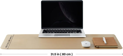 Cork Desk Mat - Dual-Sided Desk Pad for Office and Home - Desk Organization and Accessories - Ideal for Large Mouse Pad and Desk Mats on Top of Desks(Champagne Gold,31.5"X 15.7")