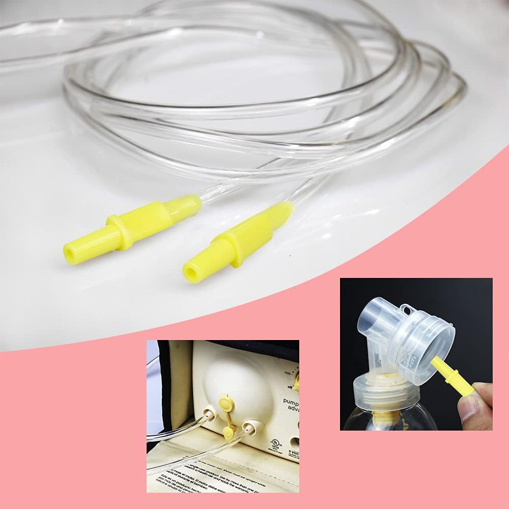 Pump in Style Tubing X4, Spare and Replacement Tubing Compatible with Medela Older Pump in Style Advanced Breast Pump - BPA Free (4 Pc)