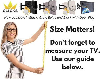Outdoor TV Cover 40" - 42" - NOW with BOTTOM COVER, Quality Weatherproof and Dust-Proof Material with FREE Microfiber Cloth. Protect Your TV Now!
