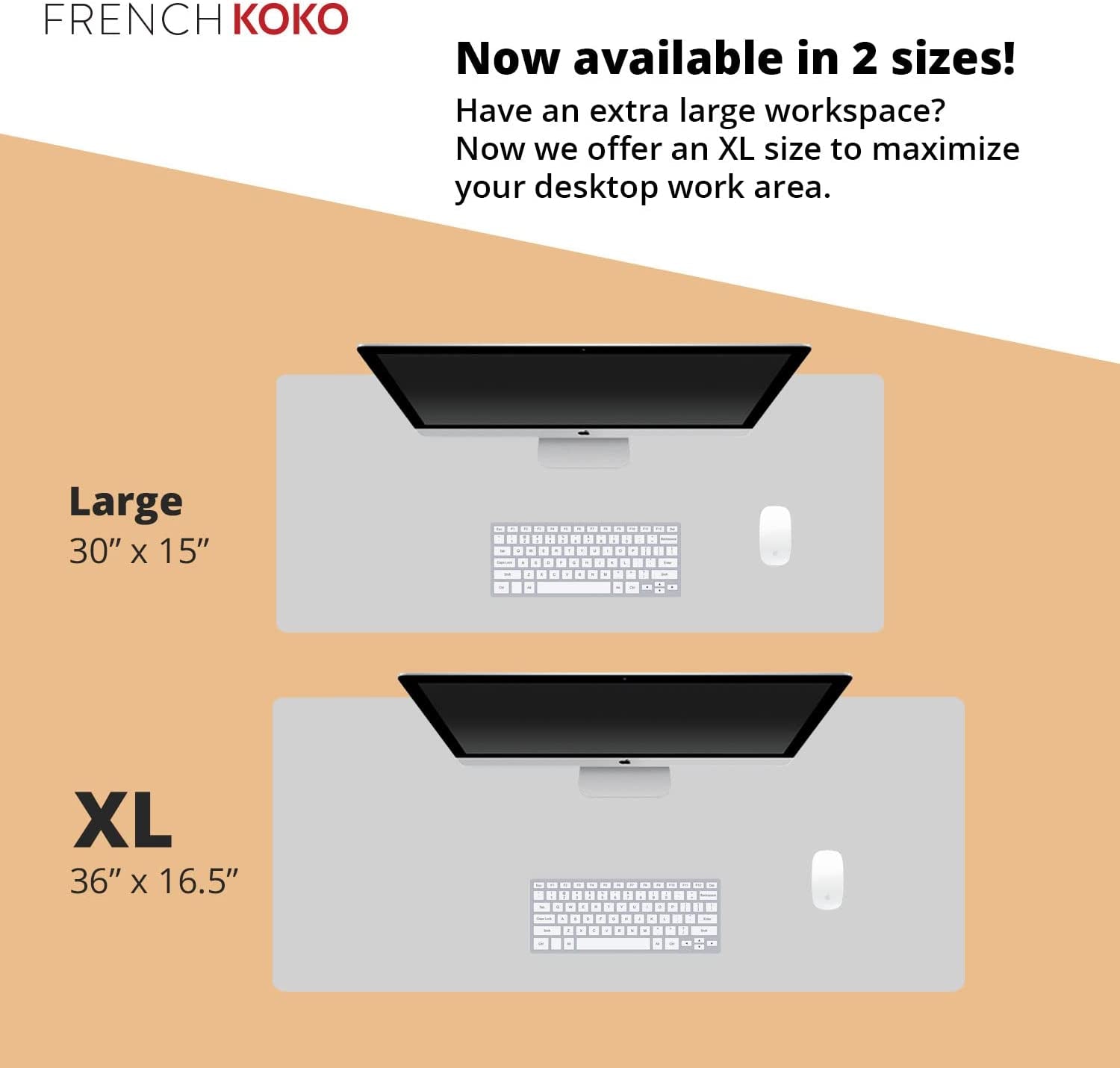 Large Mouse Pad Desk Mat 15" X 30" – Extended Floral Desk Protector for Keyboard & Mouse – Non-Slip Waterproof Cute Office Pad Aesthetic Workstation Mat